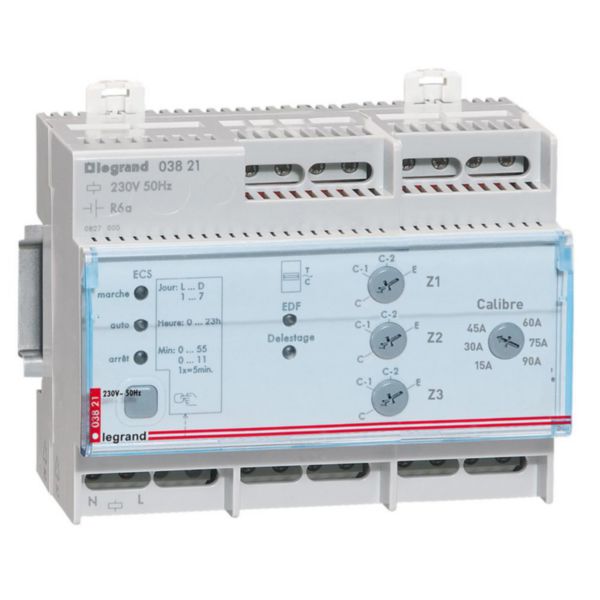 Gestionnaire modulaire pour chauffage électrique fil pilote pour 3 zones - 6 modules: th_003821-LEGRAND-1000.jpg