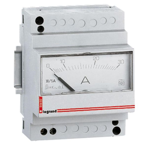 Ampèremètre analogique modulaire branchement direct courant alternatif ou continu - 0A à 30A - 4 modules: th_004602-LEGRAND-1000.jpg