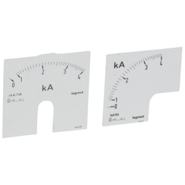 Cadrans de mesure pour ampèremètre analogique 0A à 4000A - 1 cadran pour fût rond et 1 cadran pour fût carré: th_014628-LEGRAND-1000.jpg