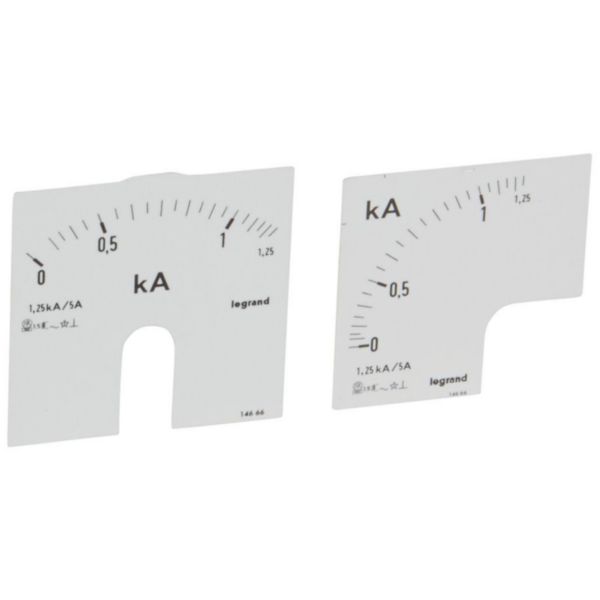 Cadrans de mesure pour ampèremètre analogique 0A à 1250A - 1 cadran pour fût rond et 1 cadran pour fût carré: th_014666-LEGRAND-1000.jpg