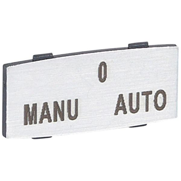 Insert Osmoz avec texte à enclipser sur un cadre - alu - petit modèle avec marquage MANU-O-AUTO