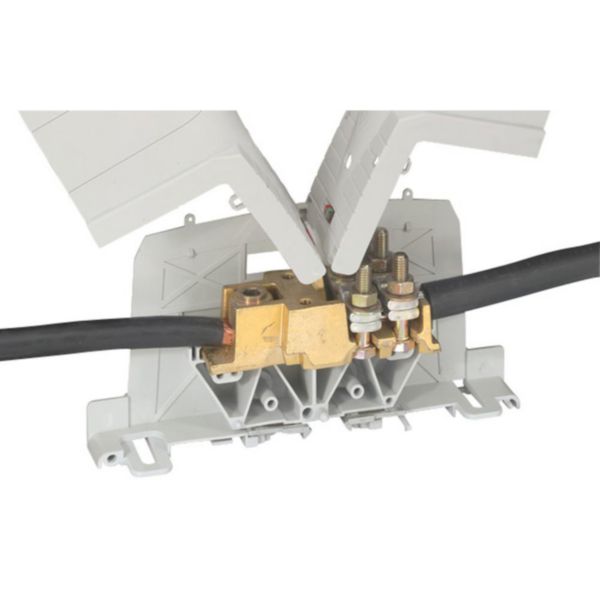 Bloc de jonction de puissance aluminium ou cuivre équipé câble-câble viking 3 avec pas 42mm