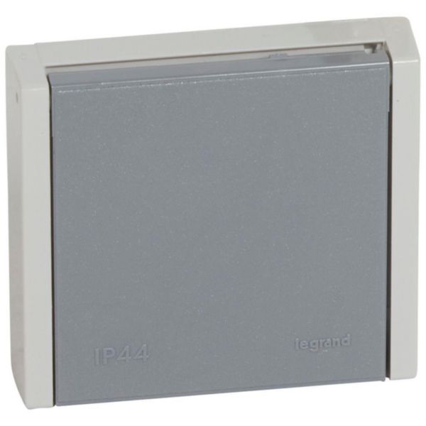 Prise de courant étanche 3P+T 20A à fixer sur boîte Ø67mm ou cadre saillie Plexo complet IP44 encastré - gris: th_055706-LEGRAND-1000.jpg
