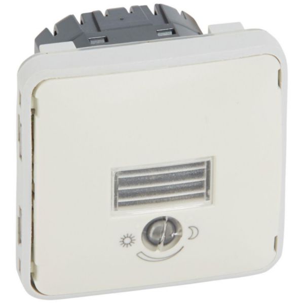 Interrupteur crépusculaire étanche Plexo composable IP55 blanc