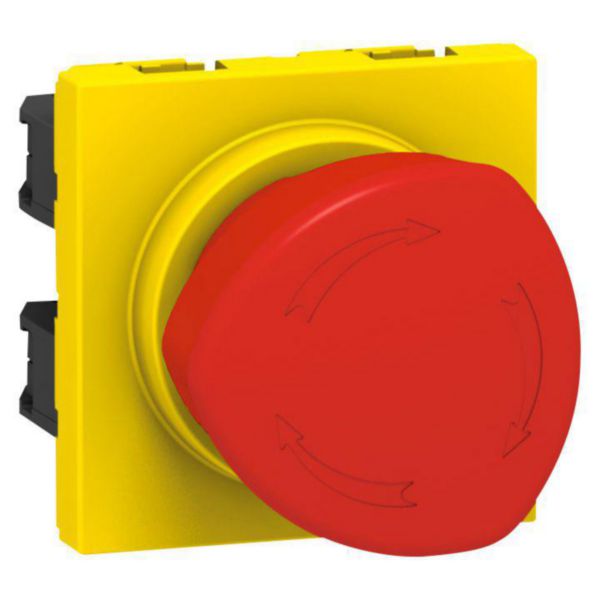 Poussoir coup de poing arrêt d'urgence Mosaic 2 modules NO+NF 3A 250V~ déverrouillable par 1/4 de tour - rouge et jaune: th_076602-LEGRAND.jpg