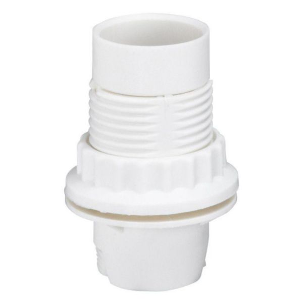Douille pour ampoule E14 - polyamide blanc