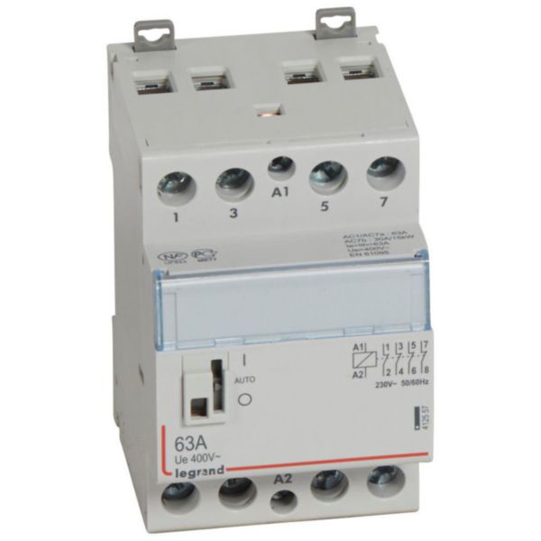 Contacteur de puissance CX³ bobine 230V~ - 4P 250V~ - 63A - contact 4O - 3 modules: th_412557-LEGRAND-1000.jpg