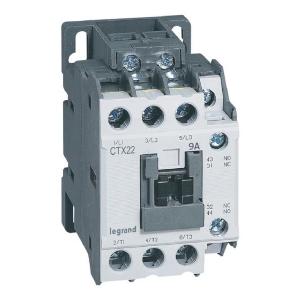 Contacteur de puissance CTX³22 3 pôles - 9A bornes à vis - avec contacts auxiliaires intégrés 1NO et 1NF - 110V~: th_416084-LEGRAND-1000.jpg