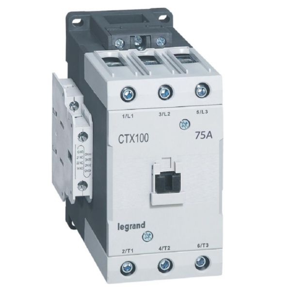 Contacteur de puissance CTX³100 3 pôles - 75A bornes à cage - contacts auxiliaires intégrés 2 contacts NO et 2NF - 24V~: th_416190-LEGRAND-1000.jpg