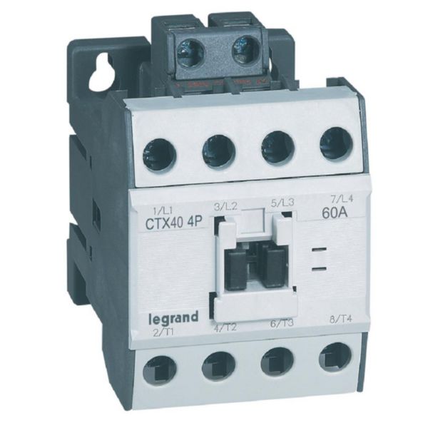 Contacteur de puissance CTX³ 4 pôles - 40A - sans contact auxiliaire intégré - tension commande 230V~: th_416436-LEGRAND-1000.jpg
