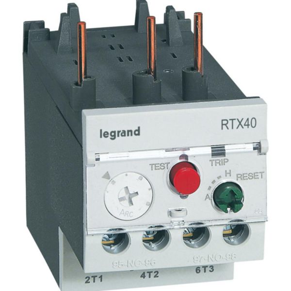 Relais thermique RTX³40 pour contacteurs CTX³22 et CTX³40 - contacts auxiliaires intégrés 1NO+1NF - 0,16A à 0,25A