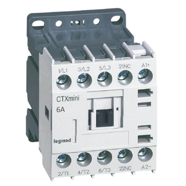 Mini-contacteur de puissance CTX³ 3 pôles 6A avec contact auxiliaire intégré 1NF - tension de commande 24V=: th_417011-LEGRAND-1000.jpg