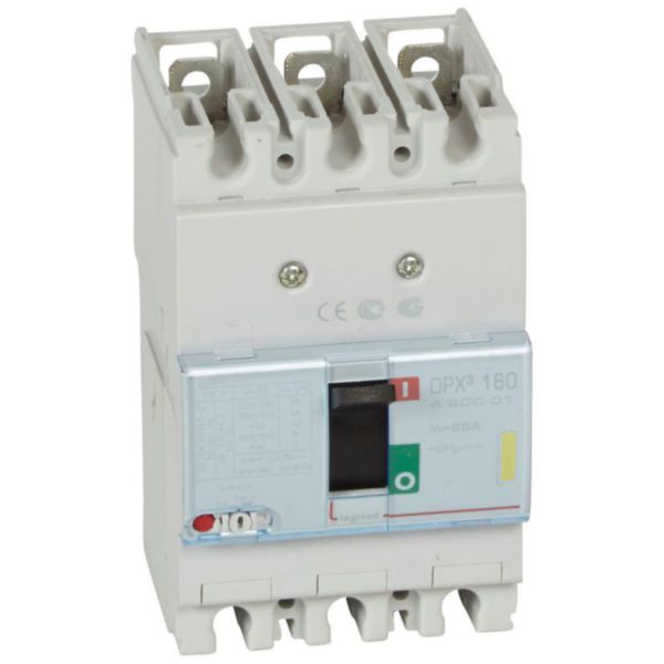 Disjoncteur magnétothermique DPX³160 pouvoir de coupure 16kA 400V~ - 3P - 25A