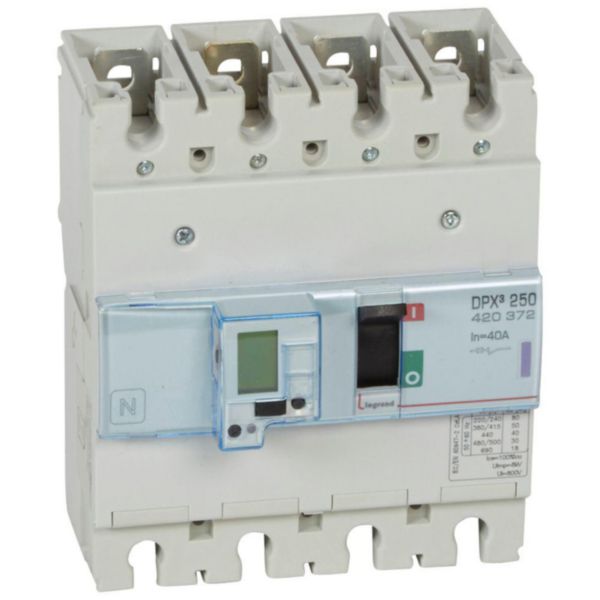 Disjoncteur électronique DPX³250 pouvoir de coupure 50kA 400V~ - 4P - 40A