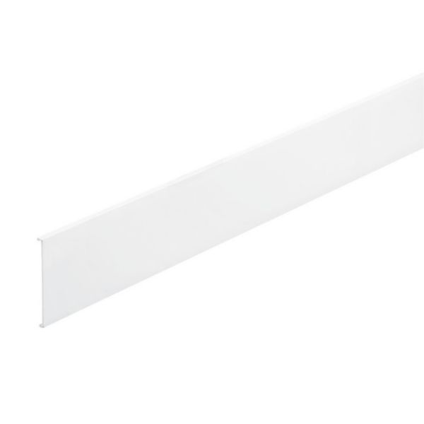 Couvercle largeur 80mm - Longueur 2m - Pour goulottes Logix Universel 85x50mm, 100x50mm, 130x50mm et 190x50mm - PVC Blanc Artic