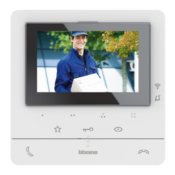 Poste intérieur vidéo couleur Classe 100X connecté avec écran 5pouces et boucle inductive Blanc: th_BT-344682-WEB-F.jpg