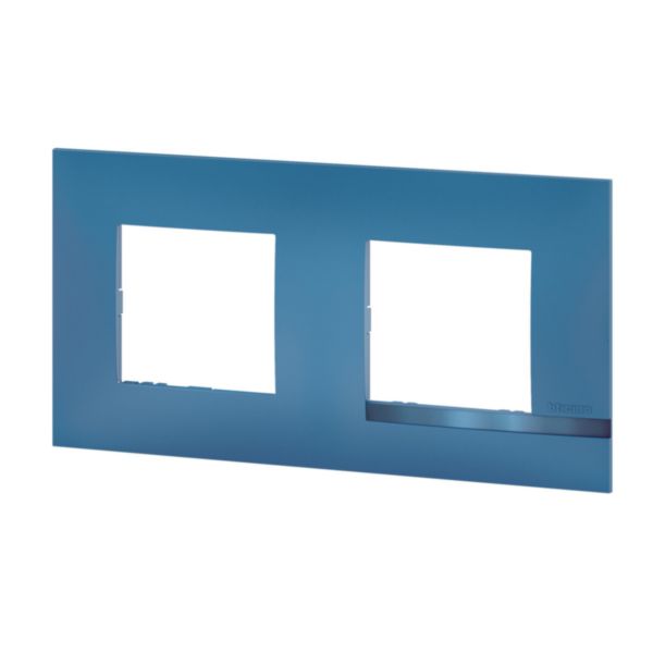 Plaque Altège Collection Déco 2 postes finition Lagon - bleu avec liseré bleu métallisé:th_BT-AL9LA2-WEB-L.jpg