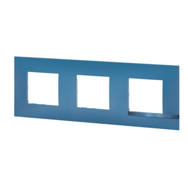 Plaque Altège Collection Déco 3 postes finition Lagon - bleu avec liseré bleu métallisé:th_BT-AL9LA3-WEB-L.jpg