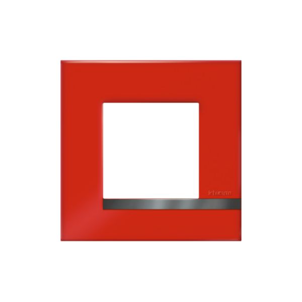 Plaque Altège Collection Déco 1 poste finition Rubis - rouge brillant avec liseré effet aluminium:th_BT-AL9RU1-WEB-F.jpg
