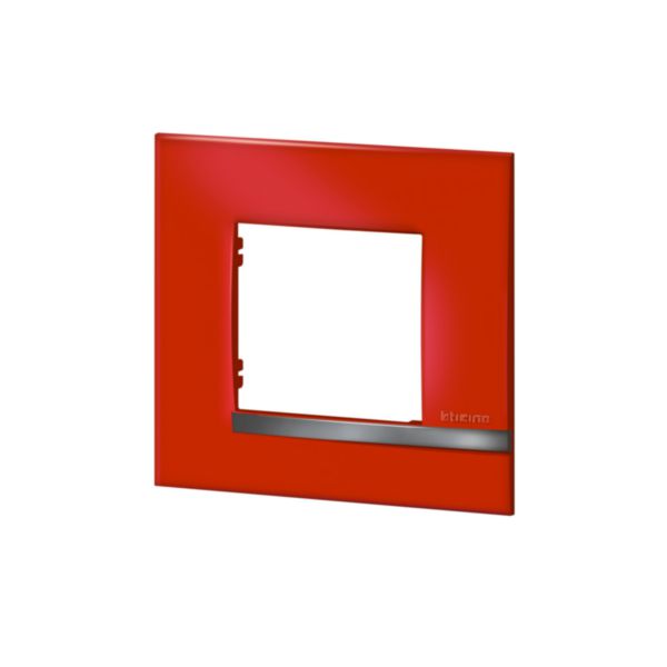 Plaque Altège Collection Déco 1 poste finition Rubis - rouge brillant avec liseré effet aluminium:th_BT-AL9RU1-WEB-L.jpg