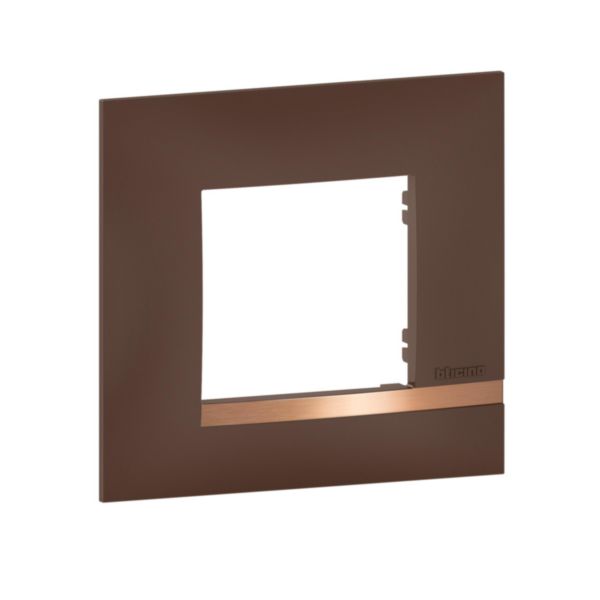 Plaque Altège Collection Déco 1 poste finition Terre de sienne - marron avec liseré effet cuivre: th_BT-AL9TS1-WEB-R.jpg