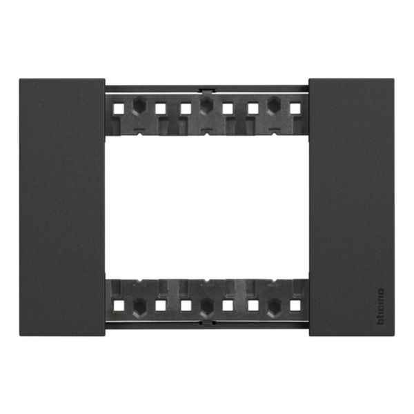 Plaque de finition Living Now Collection Les Noirs matière polymère 3 modules - finition Noir