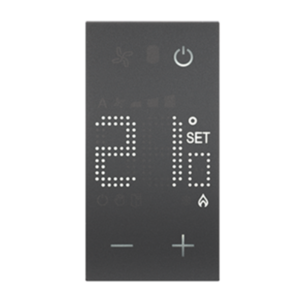Thermostat électronique avec écran rétro-éclairé Living Now 230V~ avec enjoliveur noir mat - 2 modules: th_BT-KG4441-WEB-F.jpg