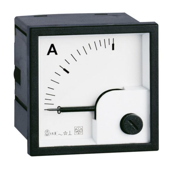 Ampèremètre analogique type DIN RQ48E 0-400A/5A 1IN avec cadran déviation 90°
