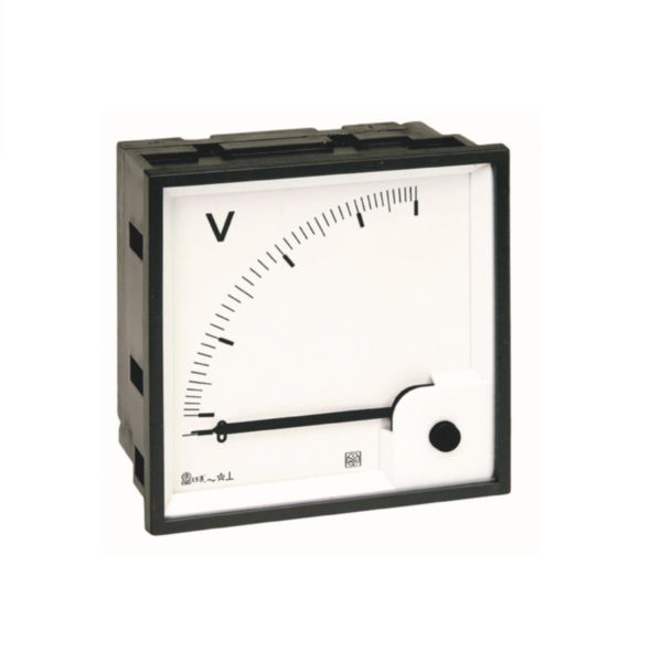 Voltmètre analogique type DIN RQ48E 0-300V AC direct avec cadran déviation 90°