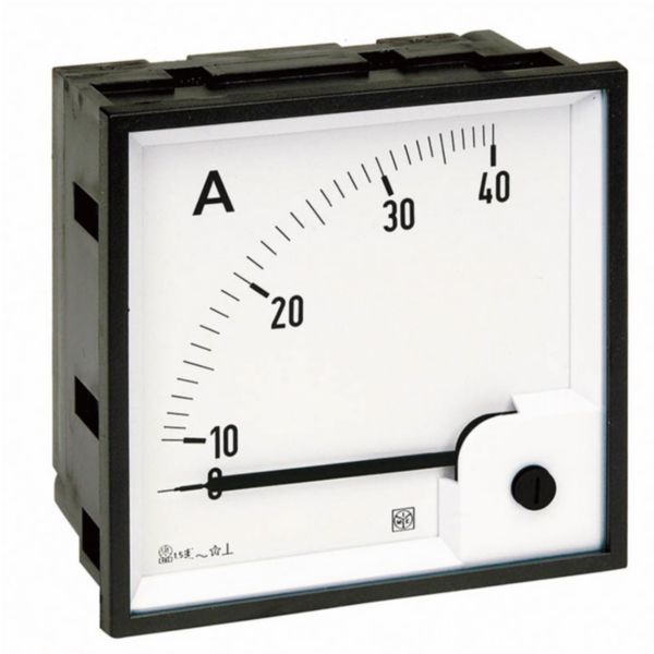 Ampèremètre analogique type DIN RQ72E 0-50A/1A 1IN avec cadran déviation 90°