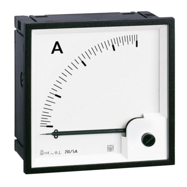 Ampèremètre analogique type DIN RQ72E 0-20A/5A 1IN avec cadran déviation 90°