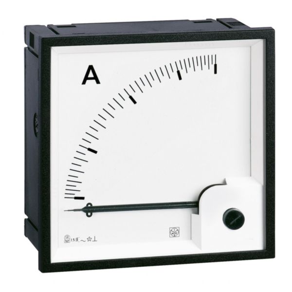 Ampèremètre analogique type DIN RQ96E 0-10A/5A 1IN avec cadran déviation 90°