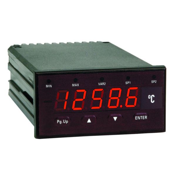 Indicateur numérique type DG4G2 mesure de tension alternative, entrée 500V-5A, alim.aux. 115V 50Hz - Format 96 x 48