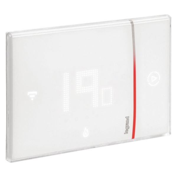 Thermostat tactile connecté Smarther with Netatmo pour gestion du chauffage - blanc montage en encastré