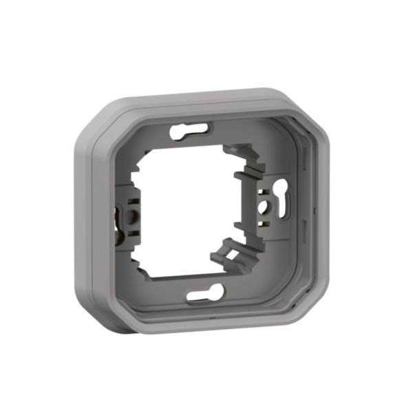 Support plaque étanche pour montage encastré 1 poste Plexo - gris: th_LG-069681L-WEB-R.jpg