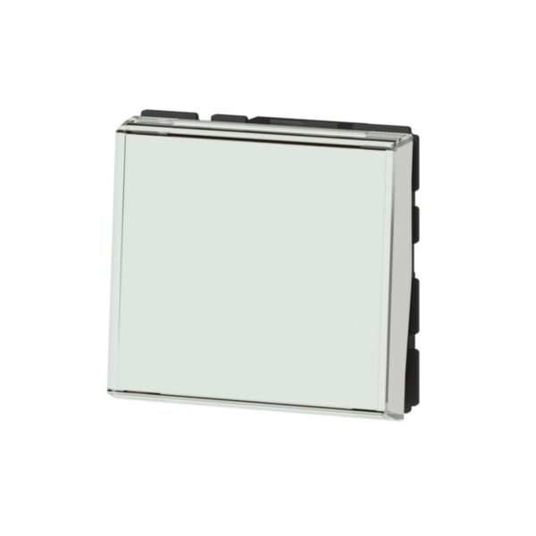 Poussoir ou poussoir inverseur avec porte-étiquette Mosaic Easy-Led 6A 250V~ 2 modules - blanc antimicrobien: th_LG-077043L-WEB-L.jpg