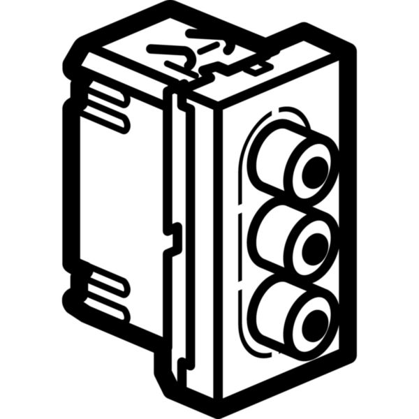 Prise 3 RCA femelle Mosaic 1 module pour liaison vidéo composite et audio stéréo - blanc: th_LG-078754-WEB-OTH-CH.jpg
