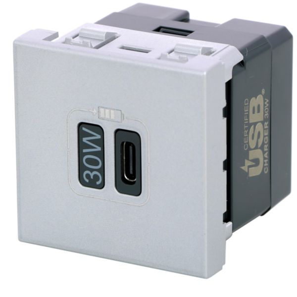 prise simple USB Mosaic Type-C 3A 30W power delivery 2 modules - alu: th_LG-079385L-WEB-L.jpg