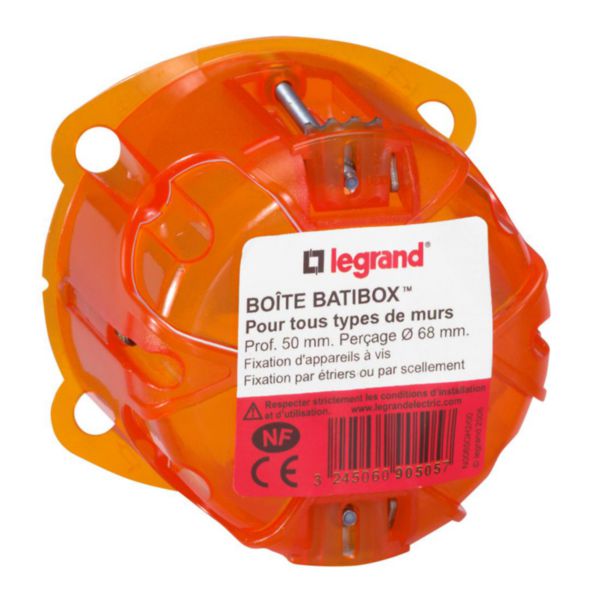 Boîte à encastrer Batibox multimatériaux - 1 poste profondeur 50mm:th_LG-090505-WEB-B.jpg