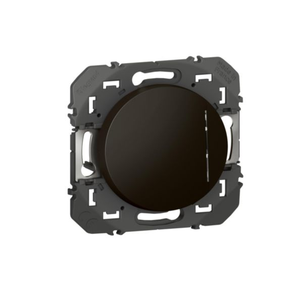 Poussoir simple avec voyant lumineux dooxie 6A 250V~ finition noir - emballage blister: th_LG-095267-WEB-R.jpg