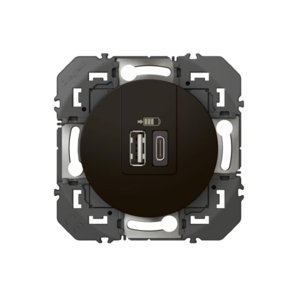 Prise double USB Type-A + Type-C dooxie 3A 15W finition noir, à équiper d'une plaque de finition - emballage blister:th_LG-095288-WEB-F.jpg