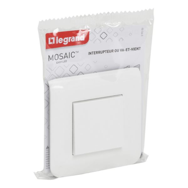 Interrupteur ou va-et-vient Mosaic 10A blanc complet avec plaque et fixation à vis:th_LG-099200-WEB-PR.jpg