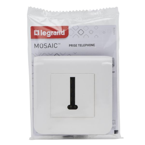 Prise téléphone en T Mosaic blanc avec plaque et fixation à vis:th_LG-099206-WEB-PF.jpg