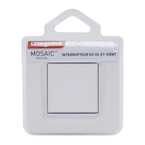 Interrupteur ou va-et-vient Mosaic 10A blanc complet avec plaque et fixation à griffes:th_LG-099210-WEB-PF.jpg