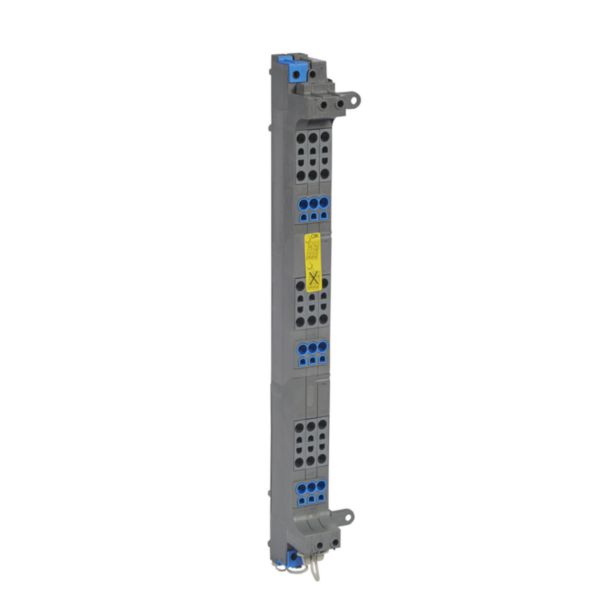 Peigne d'alimentation vertical 63A VX³ à bornes automatiques pour coffrets 4 rangées