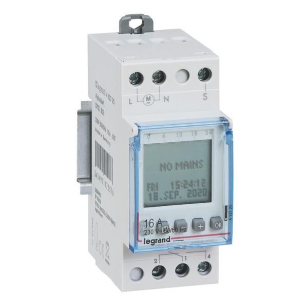 Inter horaire programmable via bluetooth annuel 230V~ - 1 sortie 16A - 56 programmes