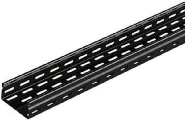 Chemin de câbles tôle perforée avec bord sécurité P31 Mâle/Femelle - hauteur 50mm, largeur 77mm et longueur 3m - finition GC