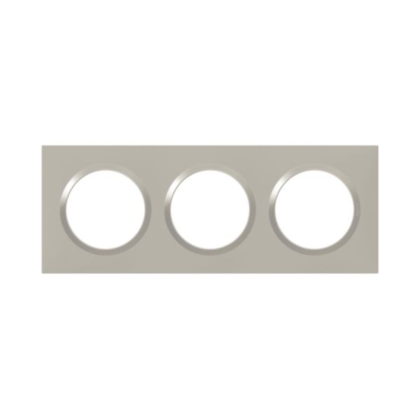 Plaque carrée dooxie 3 postes finition plume mat avec bague plume brillante (gris):th_LG-600823-WEB-F.jpg