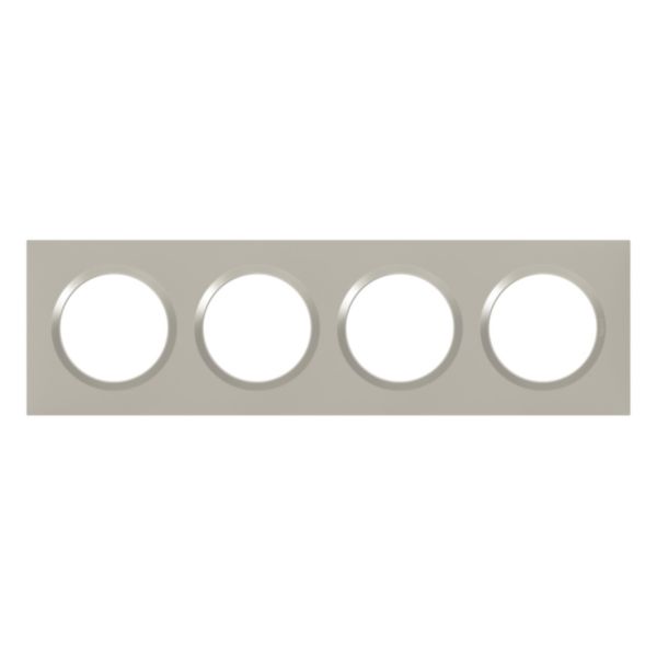 Plaque carrée dooxie 4 postes finition plume mat avec bague plume brillante (gris):th_LG-600824-WEB-F.jpg