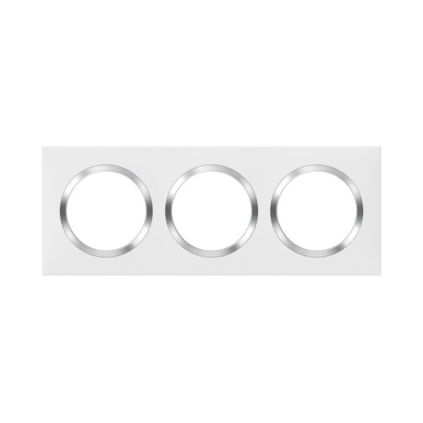 Plaque carrée dooxie 3 postes finition blanc avec bague effet chrome: th_LG-600843-WEB-F.jpg